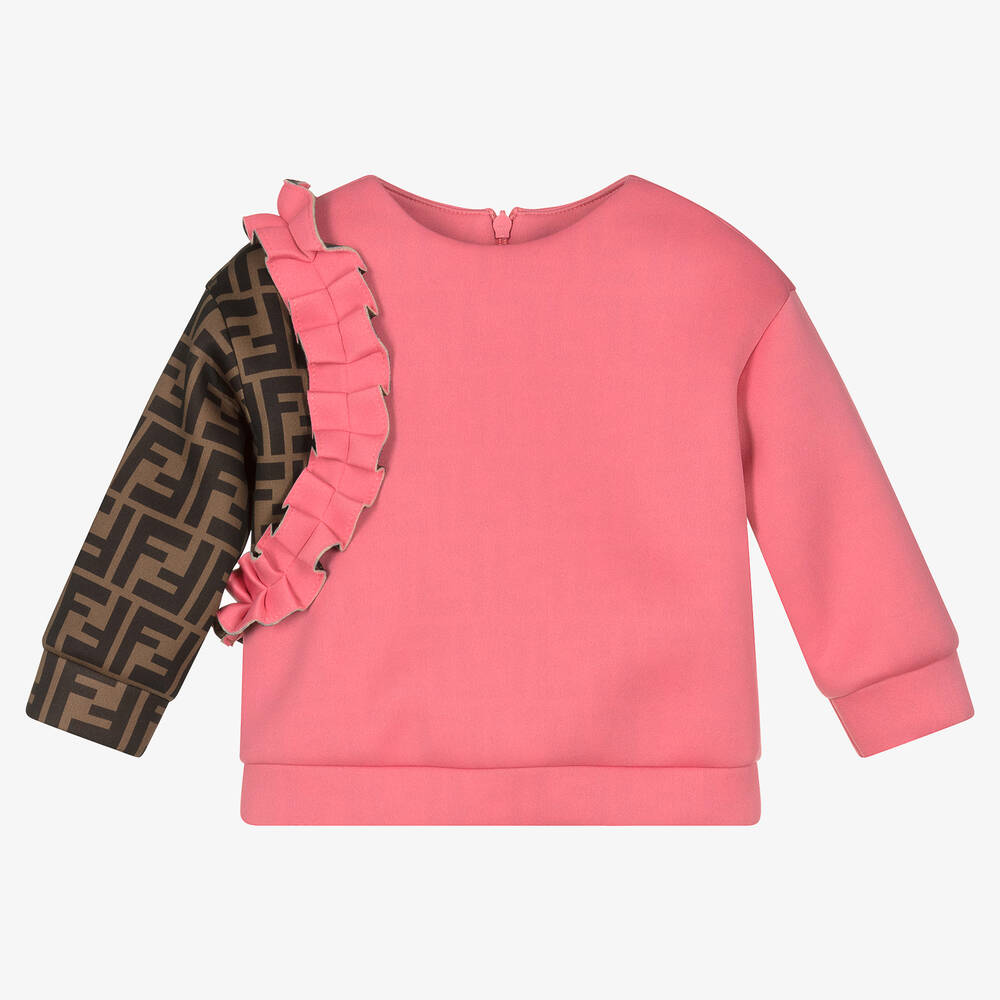Fendi Baby Girls Pink Ff Sweatshirt