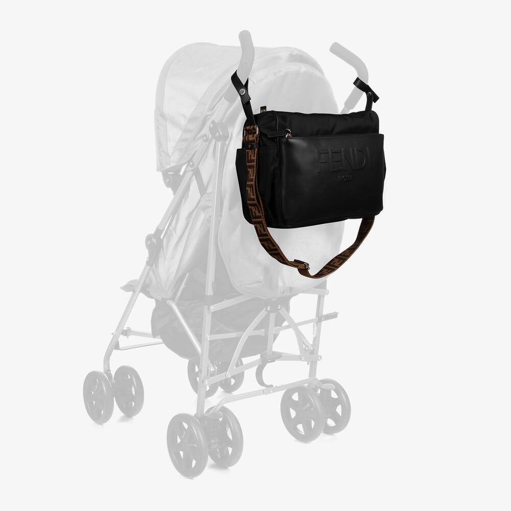 Fendi - Black Logo Changing Bag (32cm) | Childrensalon