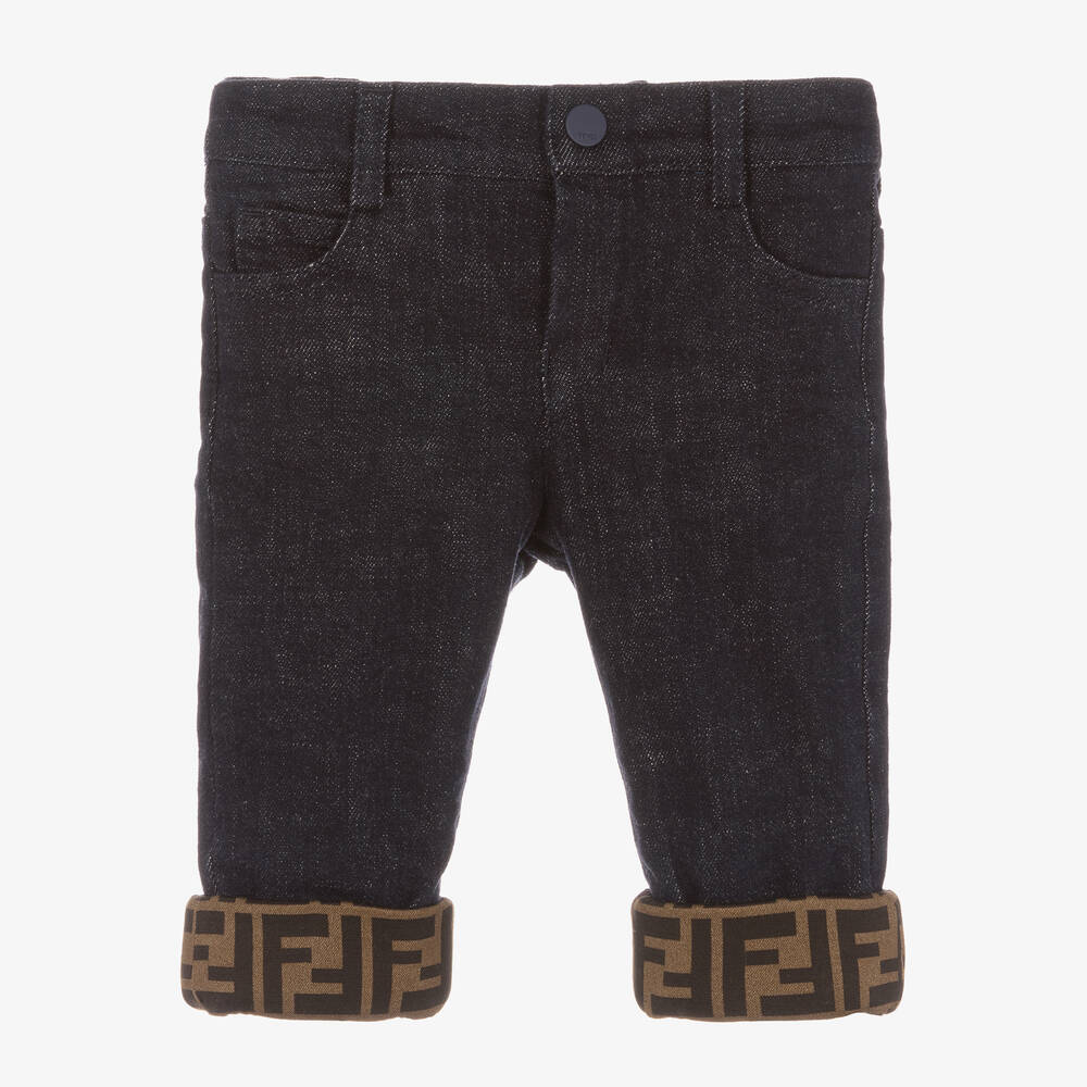 Fendi - Синие джинсы FF для малышей | Childrensalon