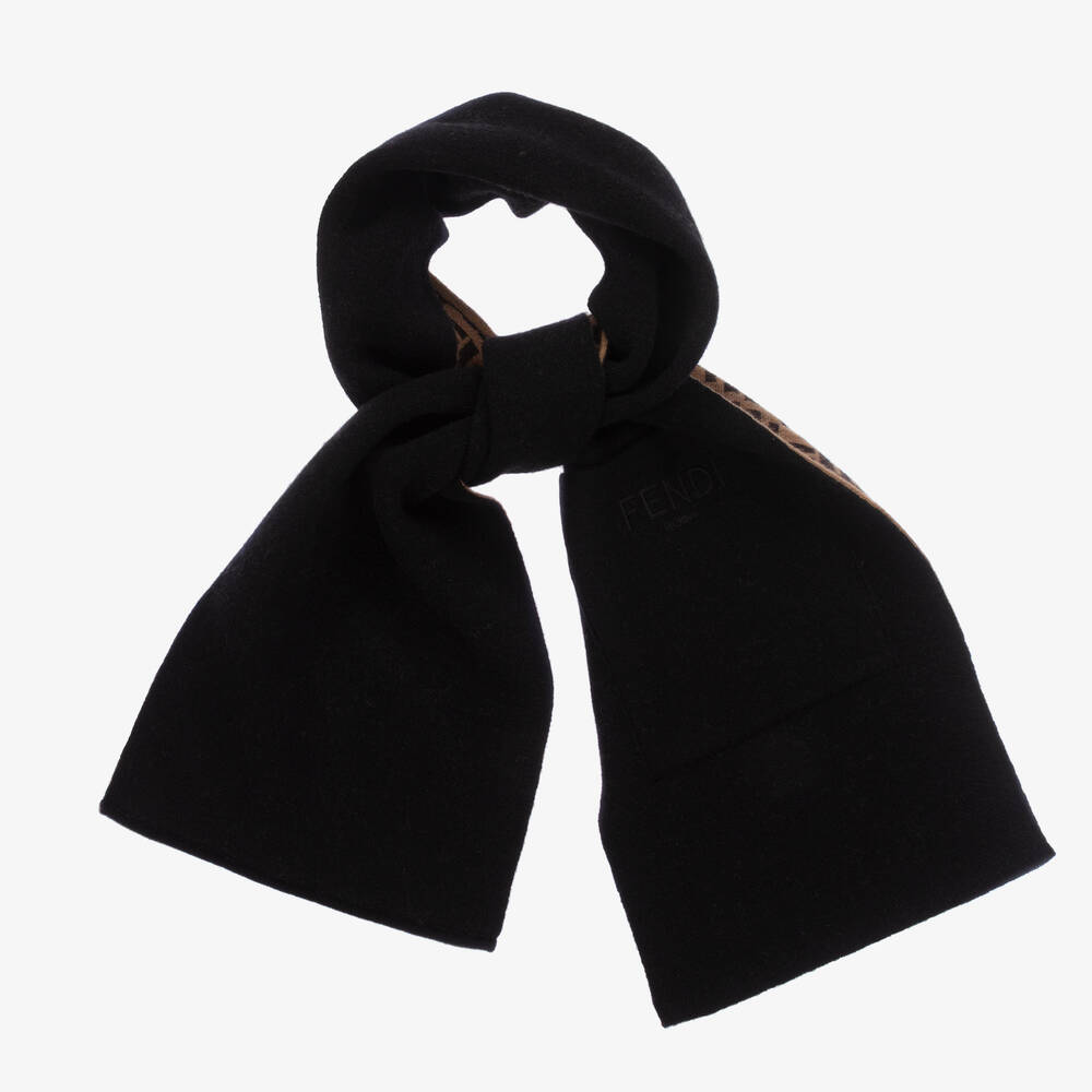 Fendi - Коричневый шарф из шерсти и кашемира  | Childrensalon