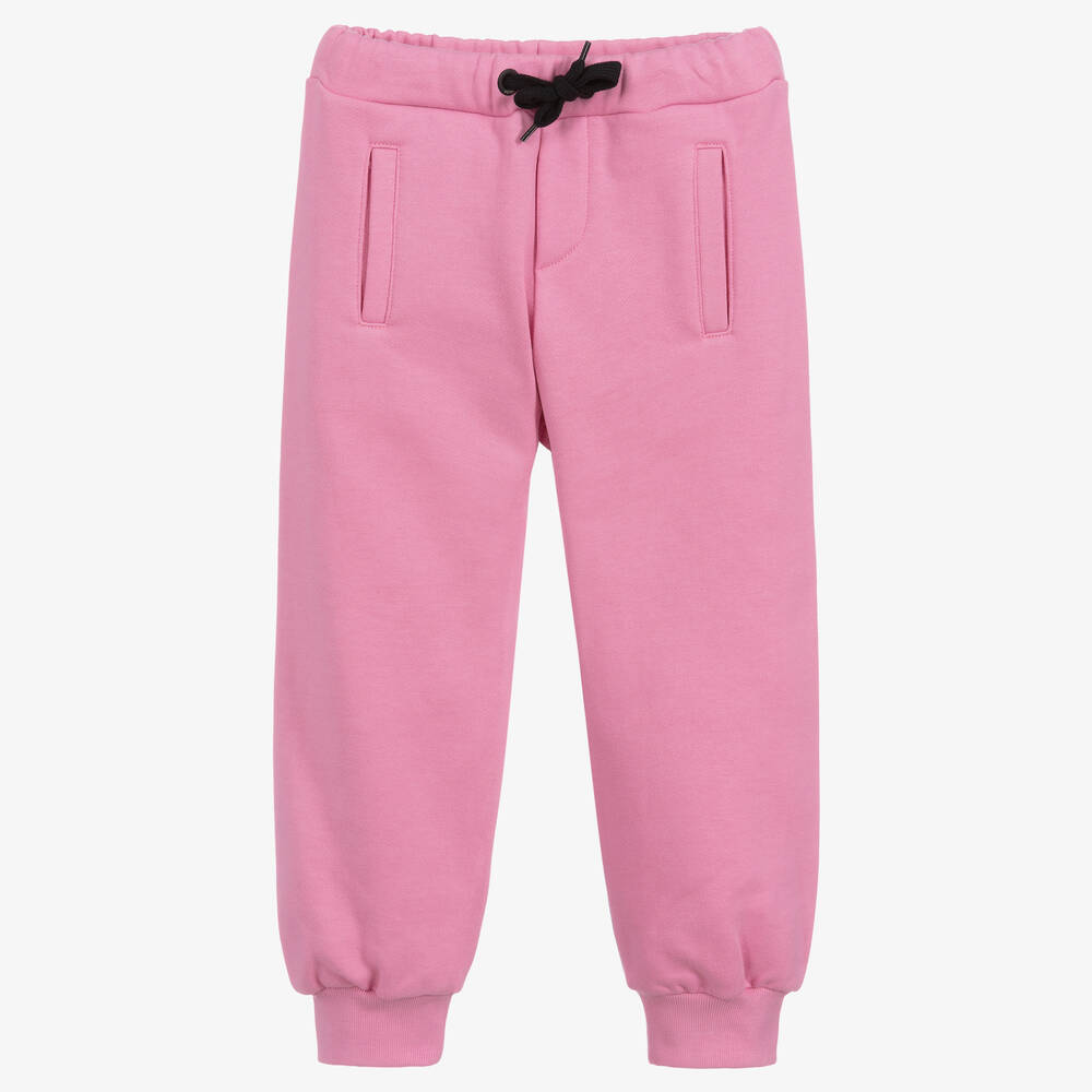 Fendi Kids' Girls Pink Cotton Logo Joggers
