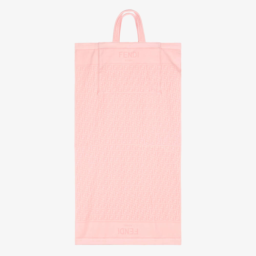Fendi Girls Pink Ff Logo Fold-up Towel (146cm)