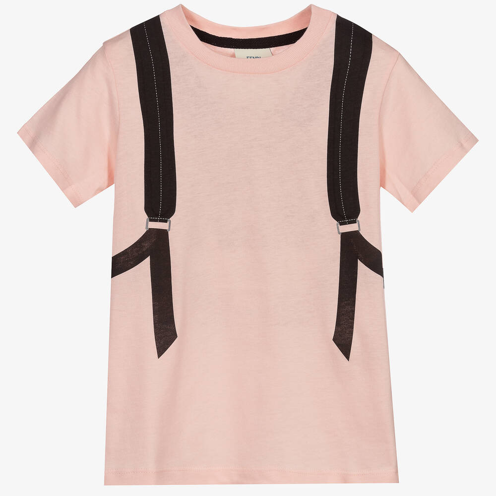 Fendi Pink Cotton Backpack T-shirt