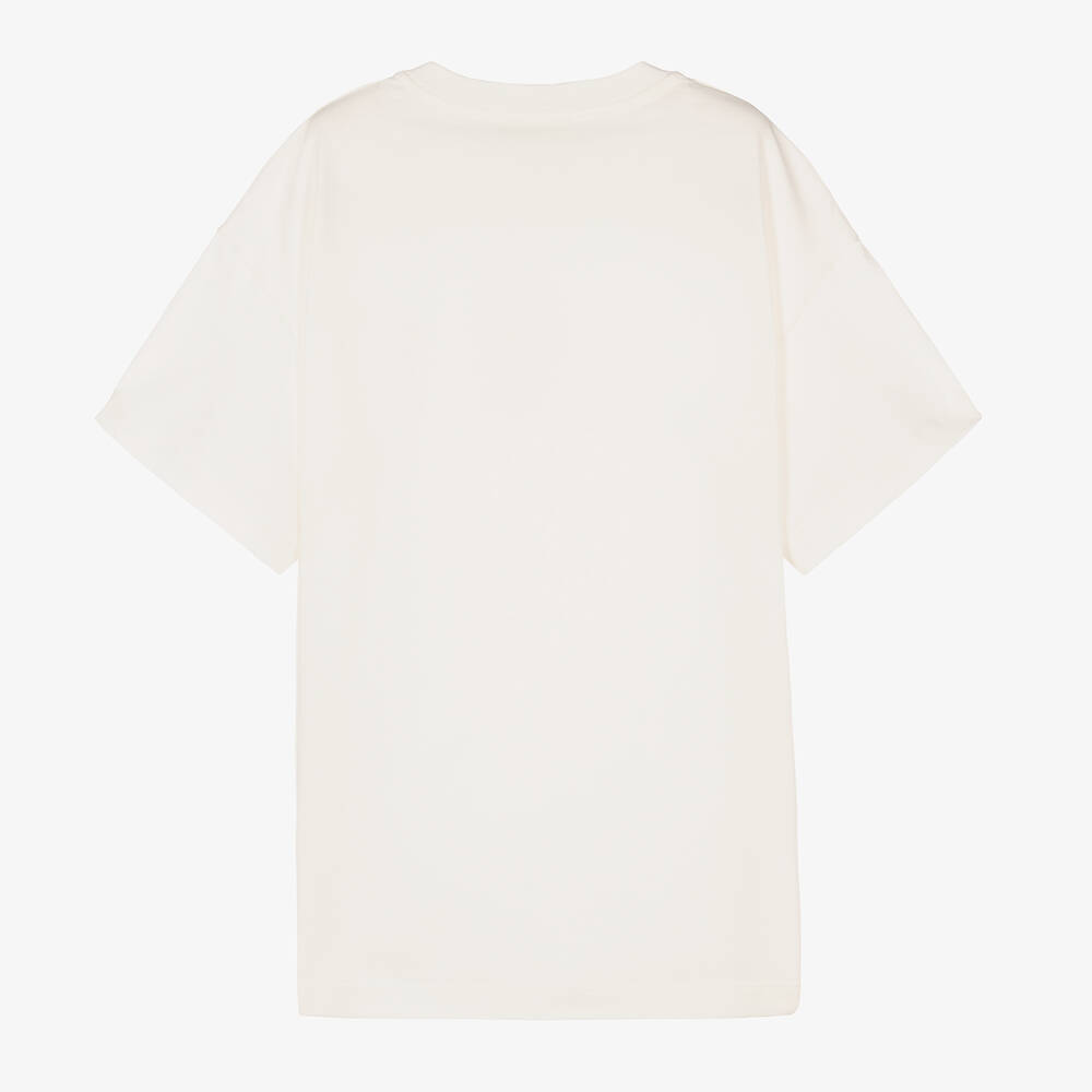 Fendi - Teen Girls Ivory Sequin Logo T-Shirt | Childrensalon