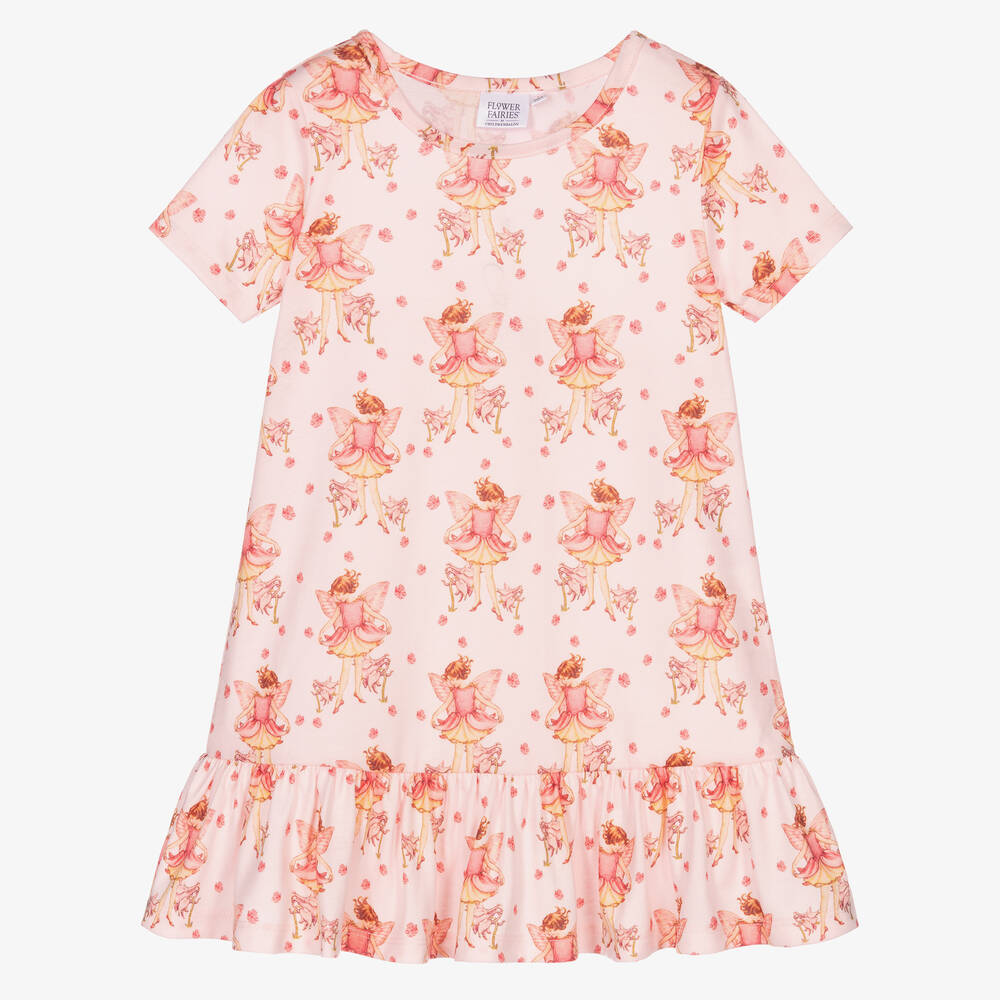 Flower Fairies™ by Childrensalon - قميص نوم لون زهري بطبعة ورود للبنات | Childrensalon