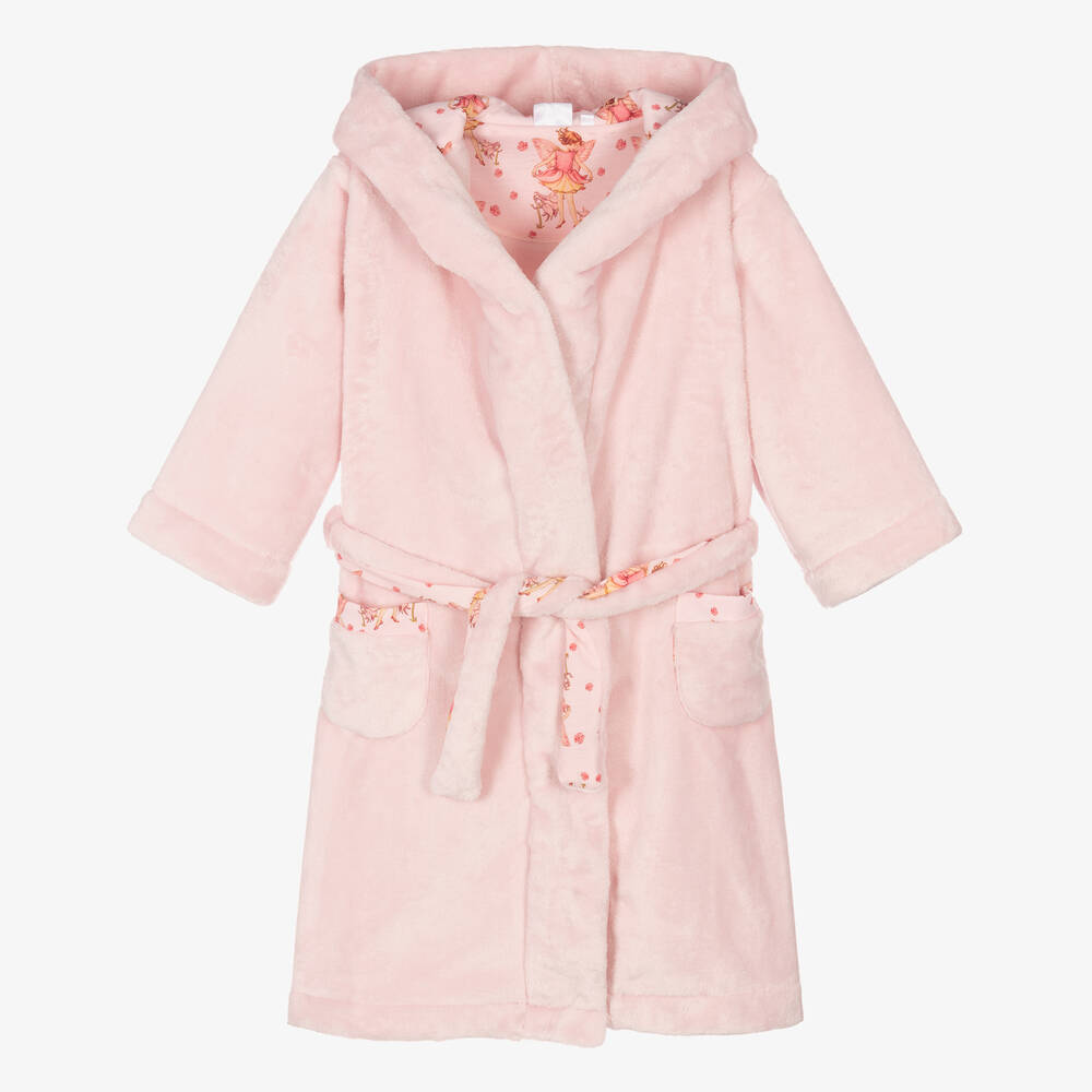 Flower Fairies™ by Childrensalon - Girls Pink Plush Fleece Bathrobe | Childrensalon