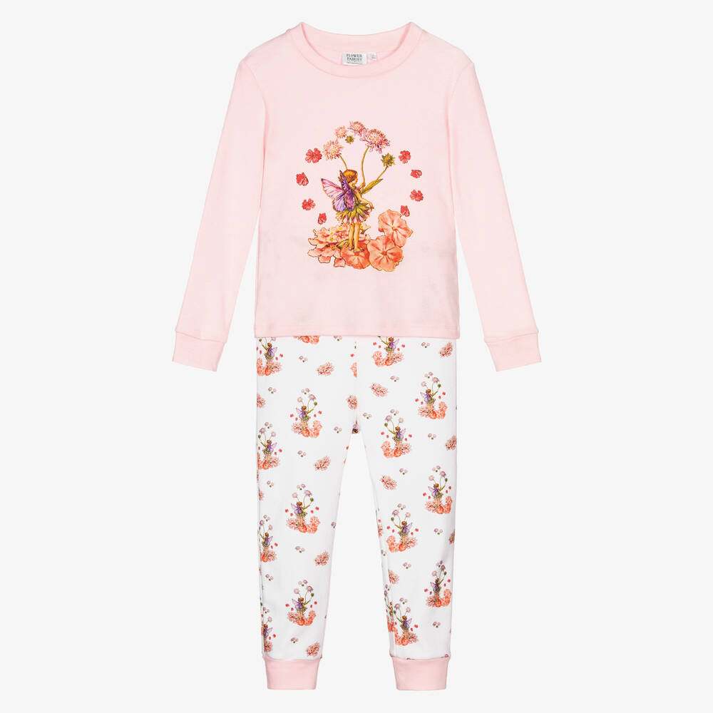 Flower Fairies™ by Childrensalon - Pyjama rose et blanc en coton fille | Childrensalon