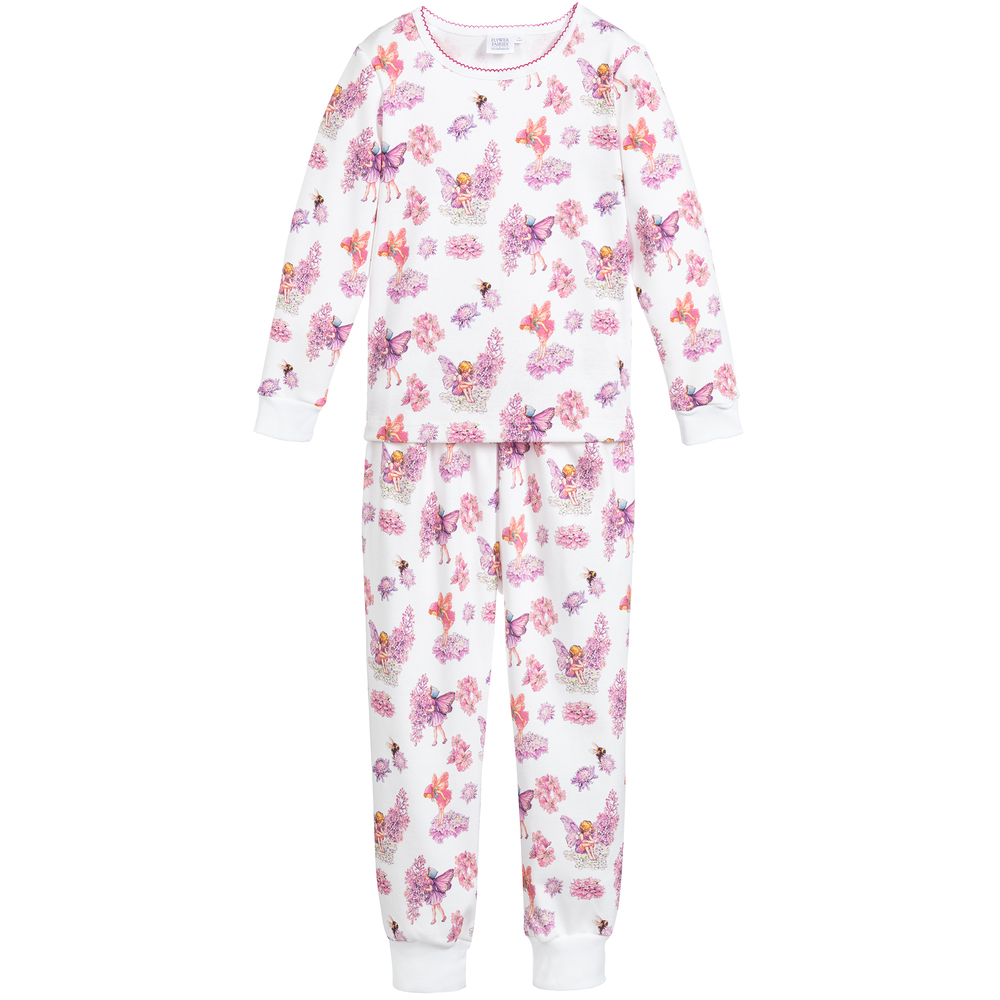 Flower Fairiesâ¢ by Childrensalon - Girls White Cotton Pyjamas | Childrensalon