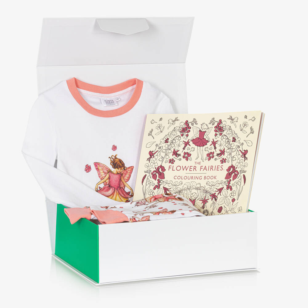 Flower Fairies™ by Childrensalon - Подарочная корзина с белой пижамой Flower Fairies | Childrensalon