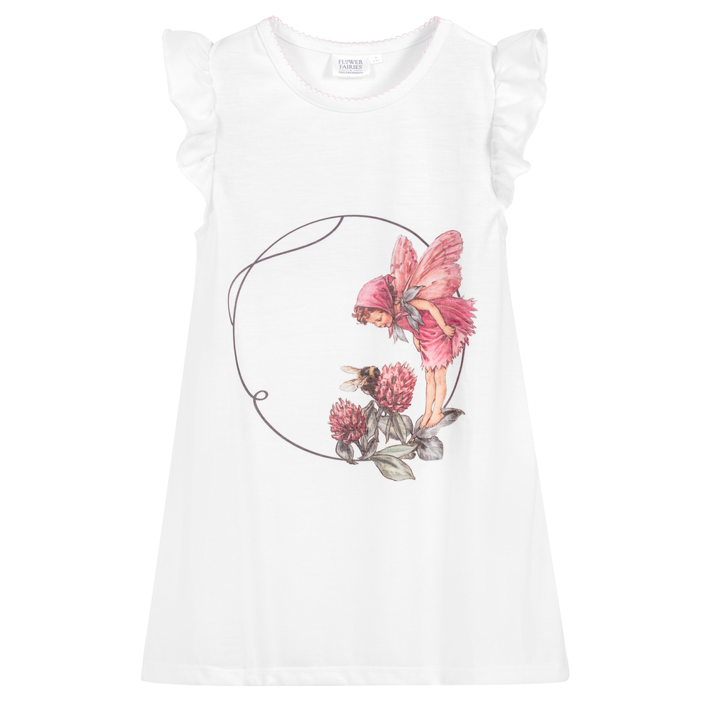 Flower Fairies By Childrensalon Girls White Nightdress