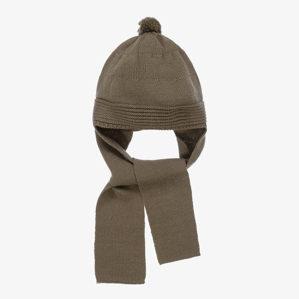 Foque Kids' Green Knitted Hat & Scarf