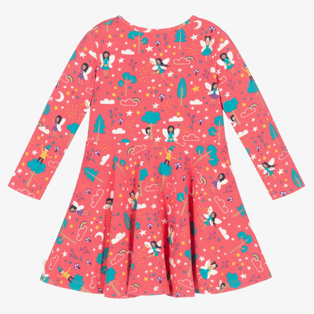 Frugi - Girls Pink Cotton Fairy Dress | Childrensalon