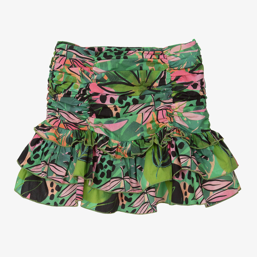 Shop Fun & Fun Girls Green Cotton Skirt