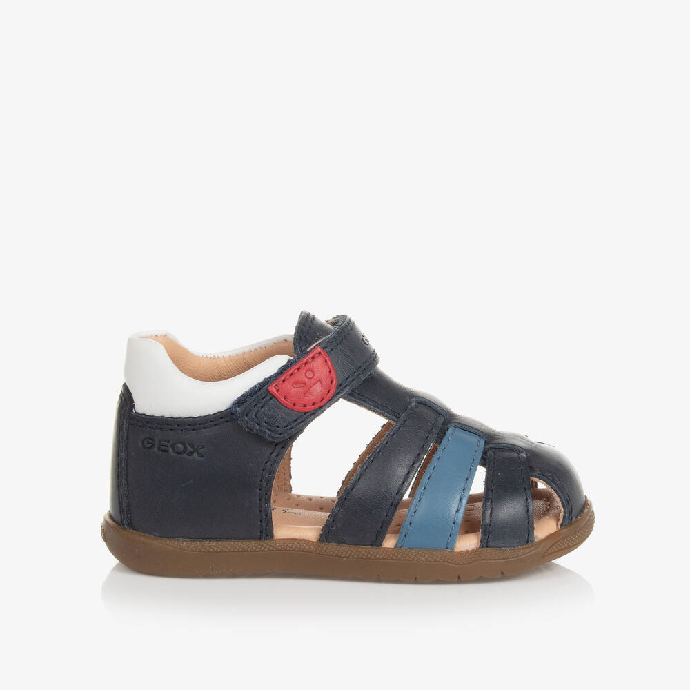 Shop Geox Baby Boys Blue Leather Sandals