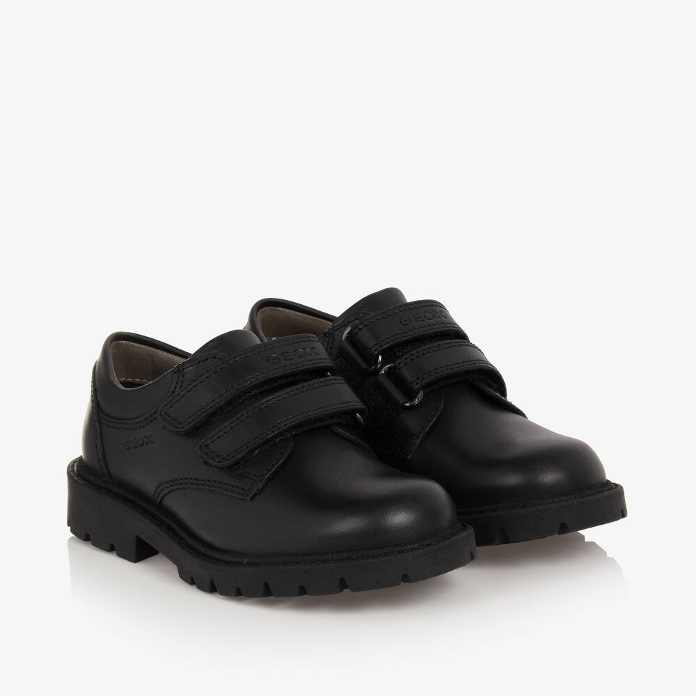 Geox - Chaussures noires en cuir garçon | Childrensalon