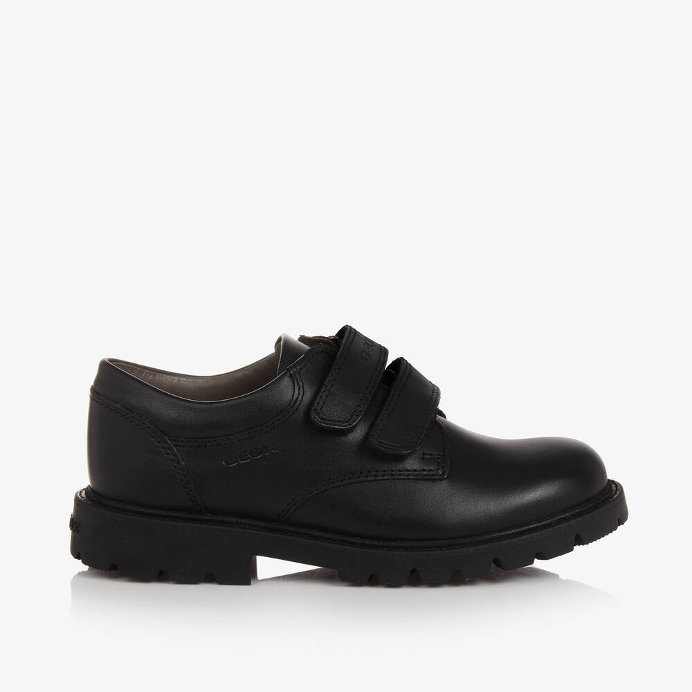 Geox - Boys Black Leather Shoes | Childrensalon