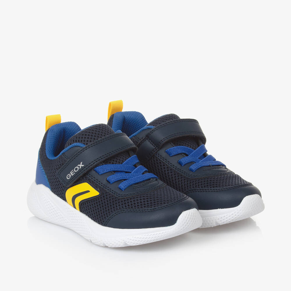 Geox - Boys Blue Velcro Trainers | Childrensalon