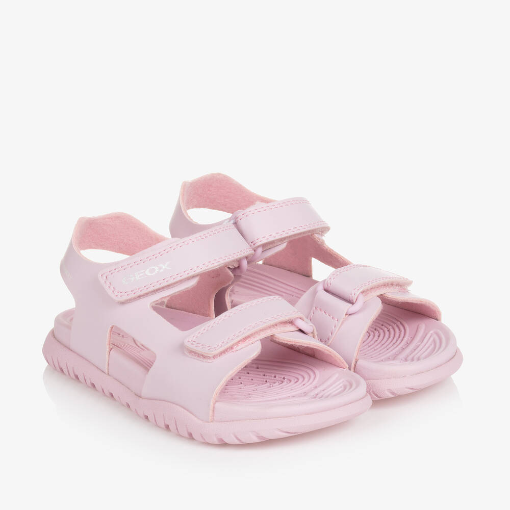 Geox - Gilrs Pink Velcro Sandals | Childrensalon