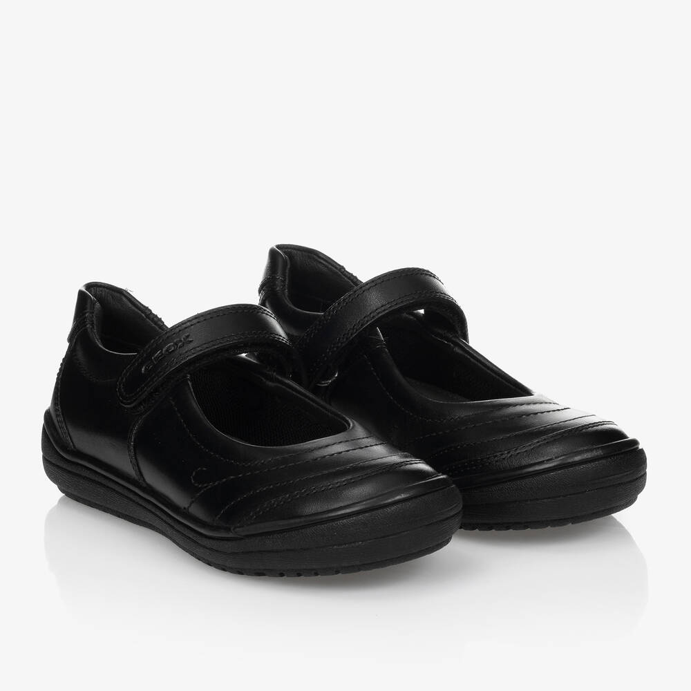 Geox - حذاء جلد لون أسود للبنات | Childrensalon