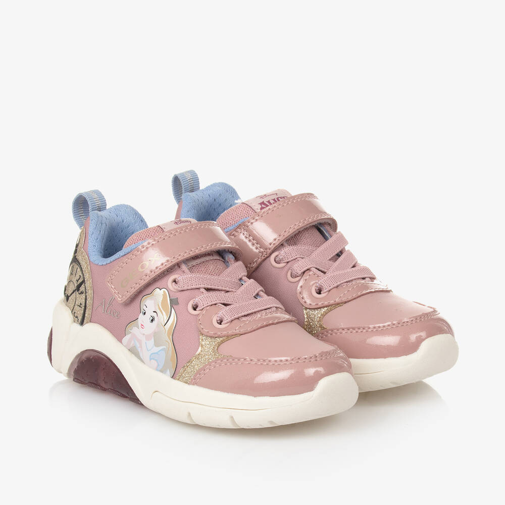 Geox - Girls Pink Disney Light-Up Trainers | Childrensalon