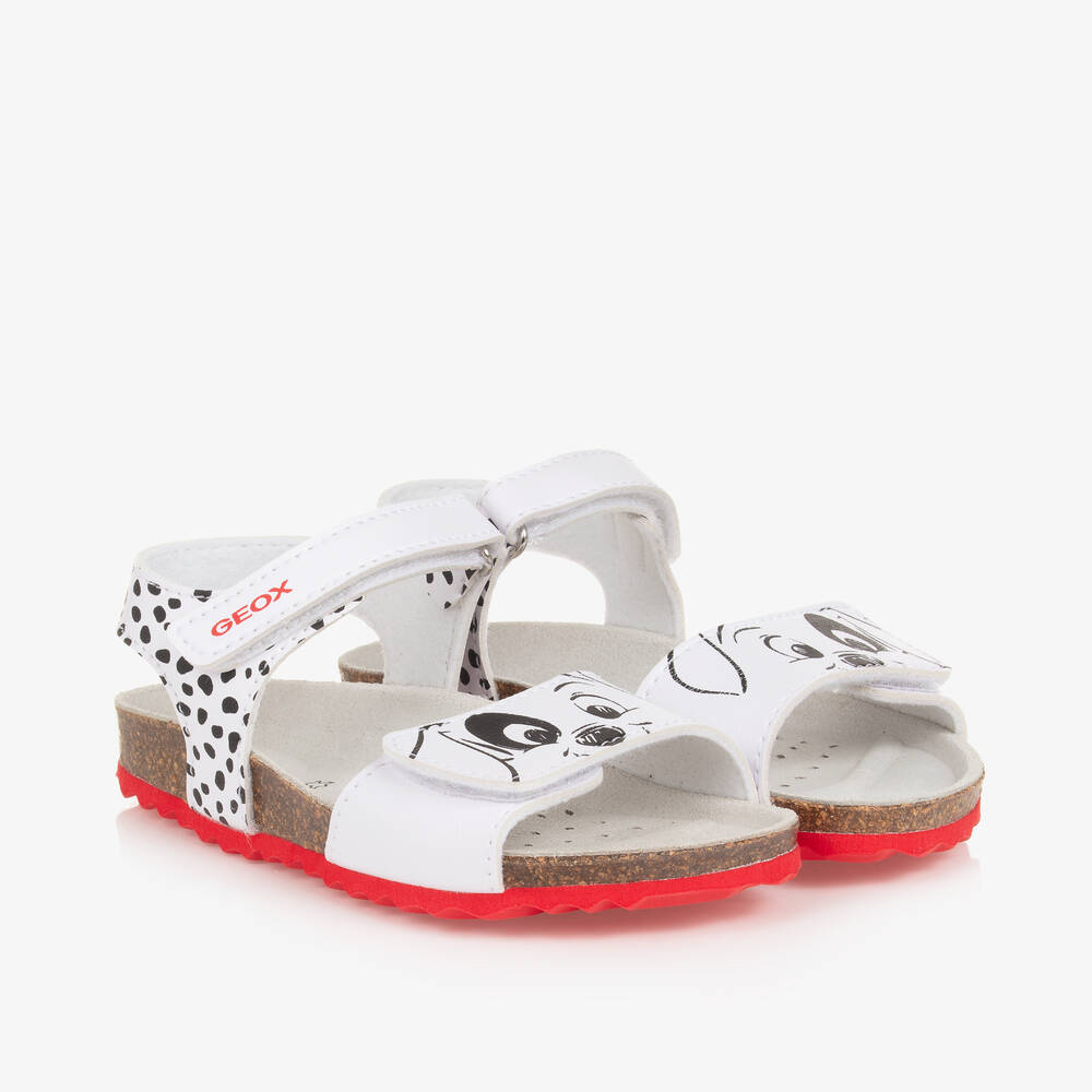 Shop Geox Girls White 101 Dalmation Disney Sandals