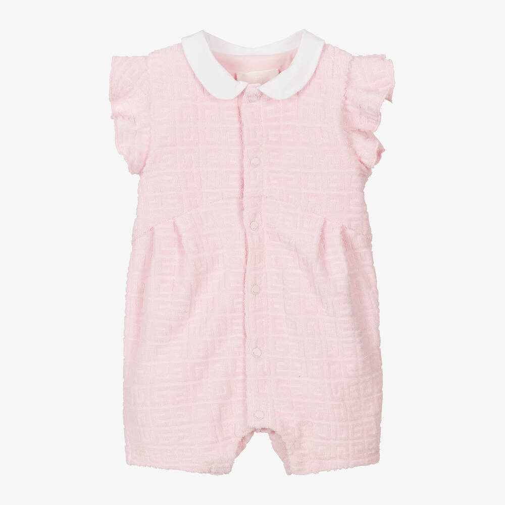 Givenchy - Baby Girls Pink Cotton 4G Shortie | Childrensalon