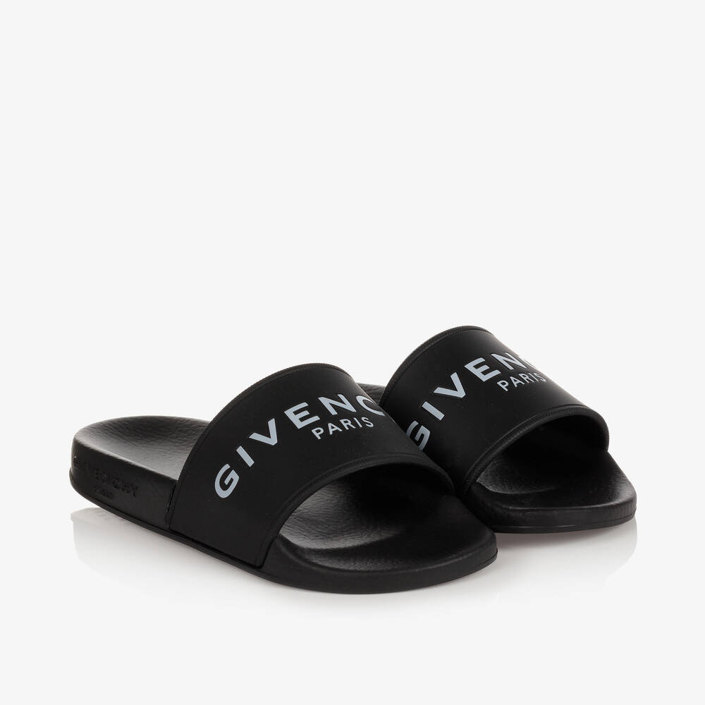 Givenchy - Black Logo Sliders | Childrensalon