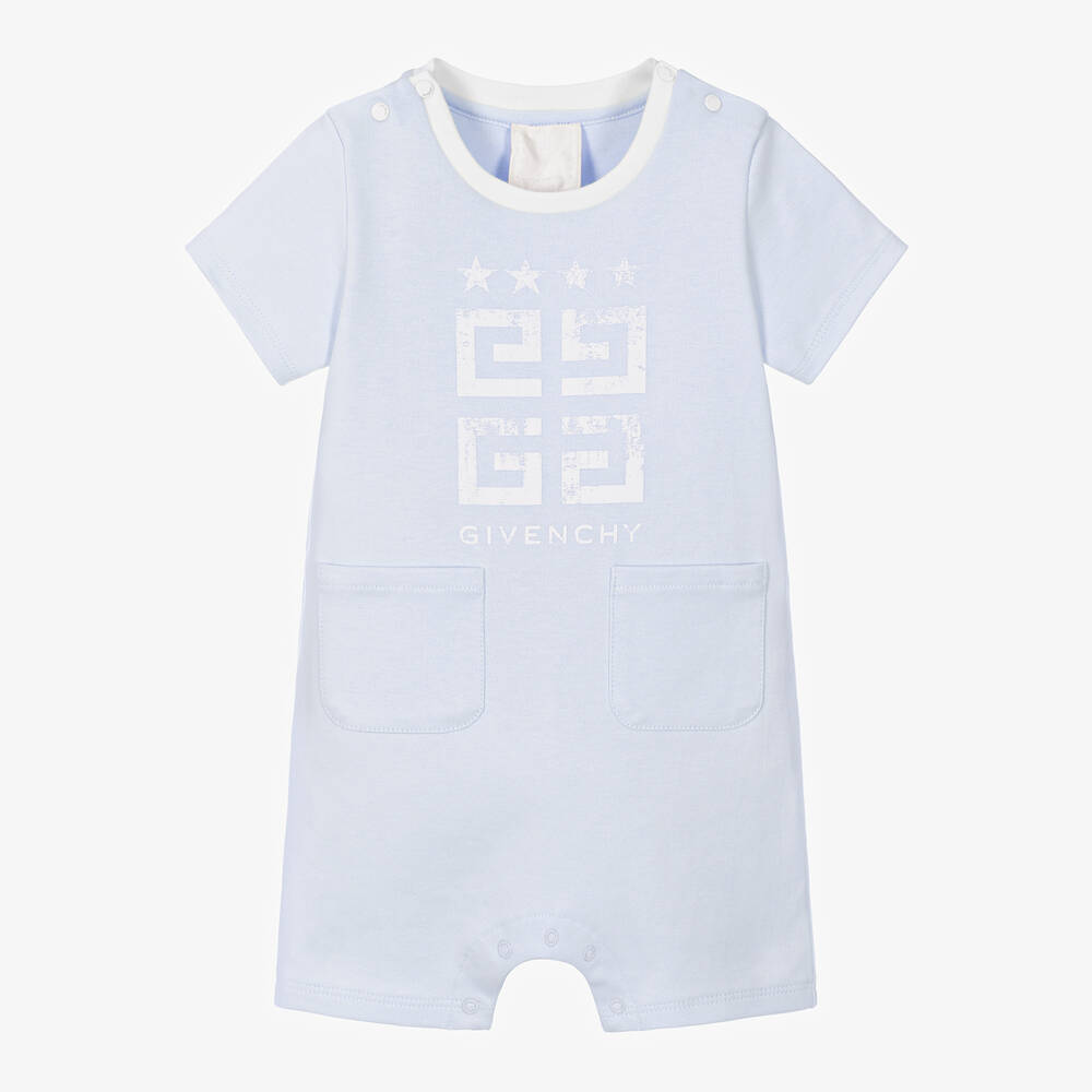 Givenchy Babies' Blue Cotton Jersey 4g Shortie