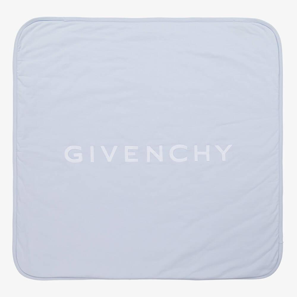 Givenchy Blue Cotton Padded Blanket (81cm)