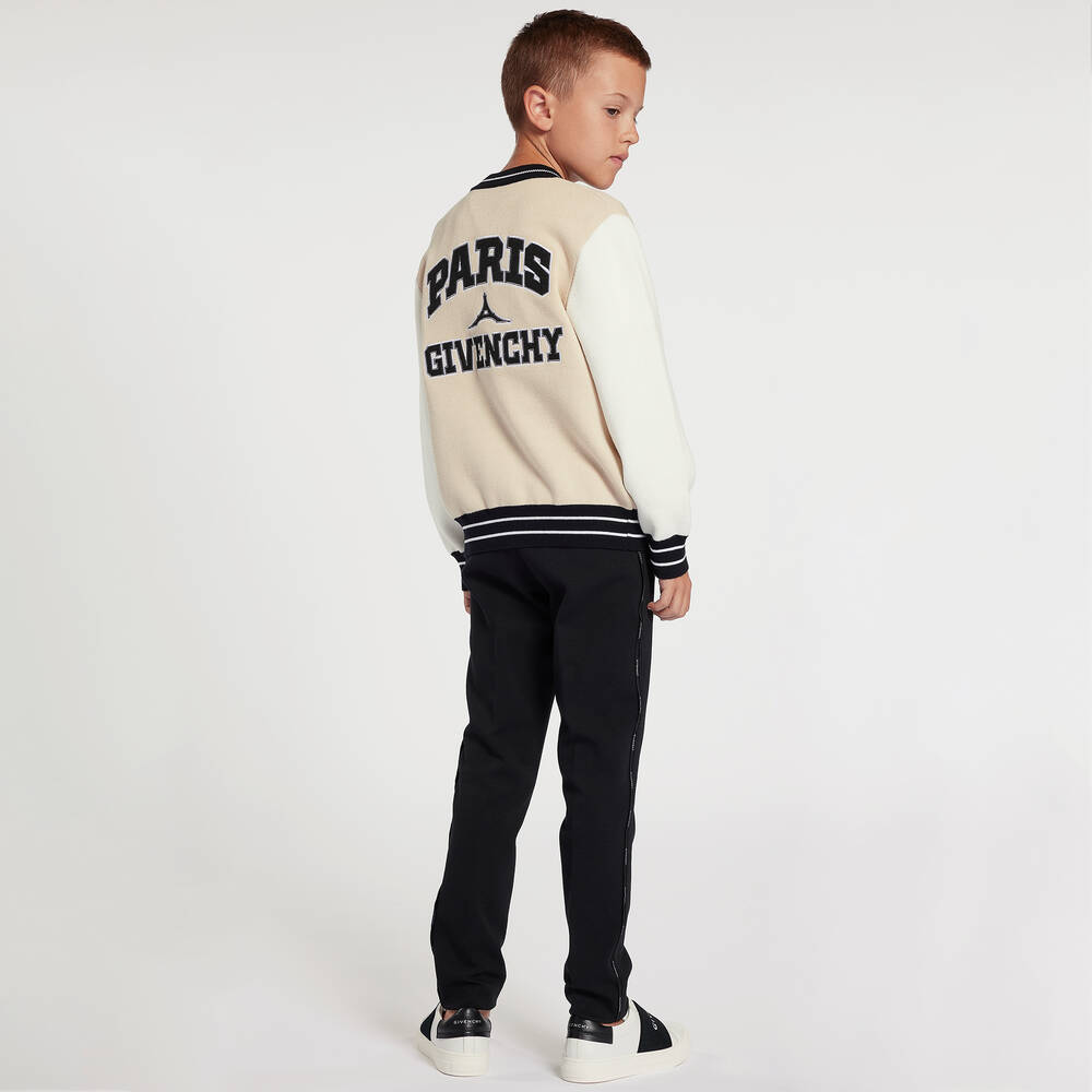 Givenchy-Cardigan beige en coton garçon | Childrensalon
