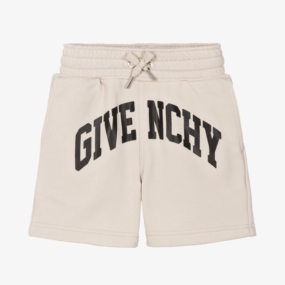 Givenchy Kids' Boys Beige Cotton Varsity Shorts