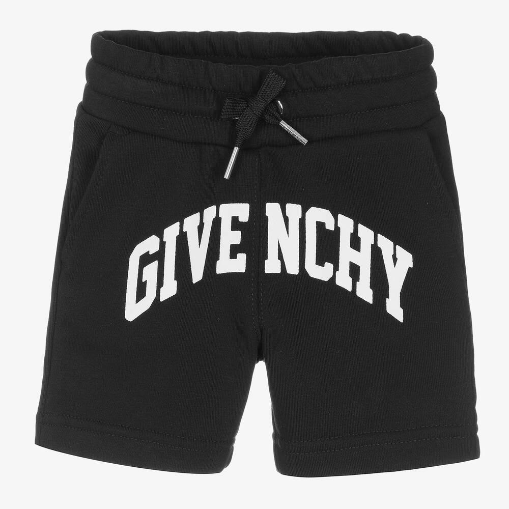 Givenchy - Boys Black Cotton Shorts | Childrensalon