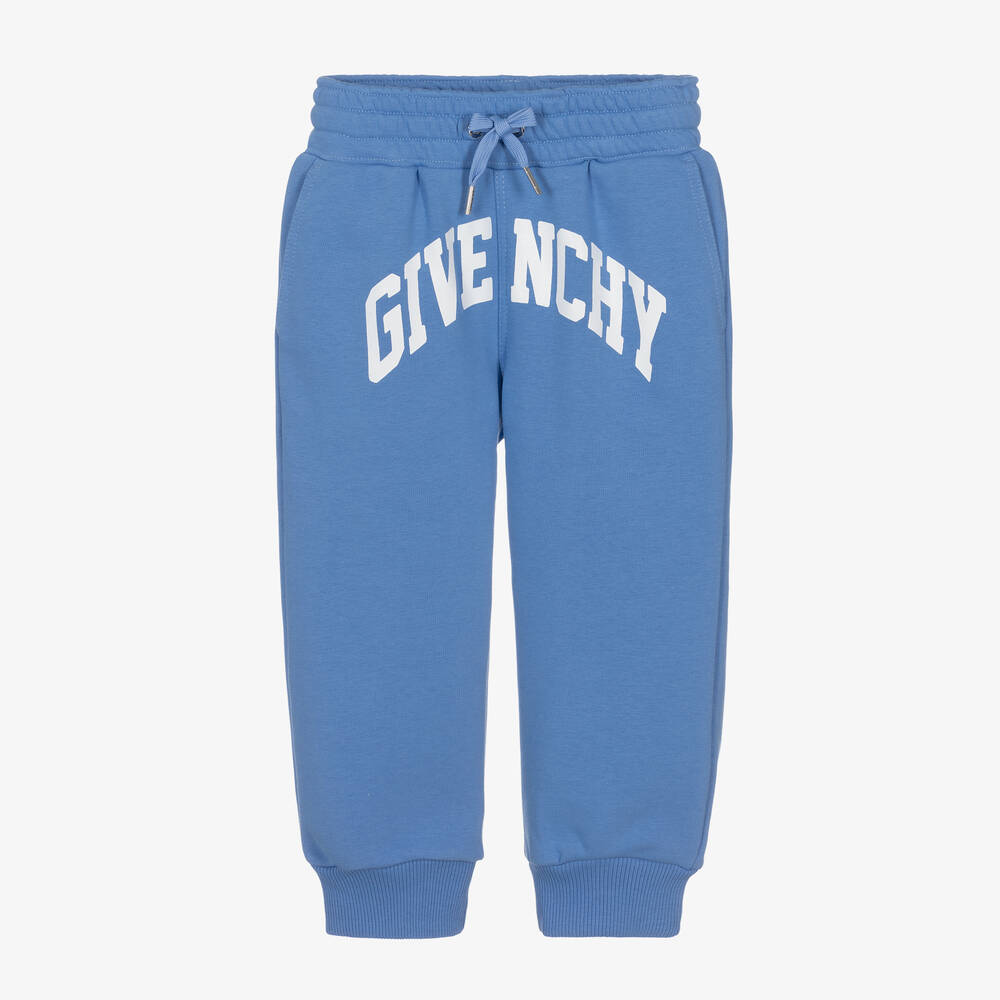 Givenchy Kids logo-print cotton shorts - Blue