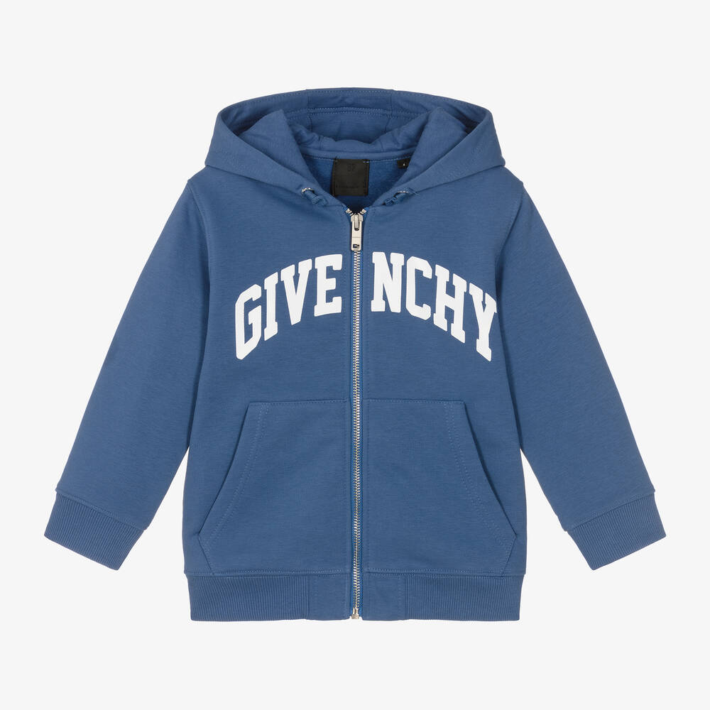 Givenchy -  توب بسحاب قطن لون أزرق للأولاد | Childrensalon
