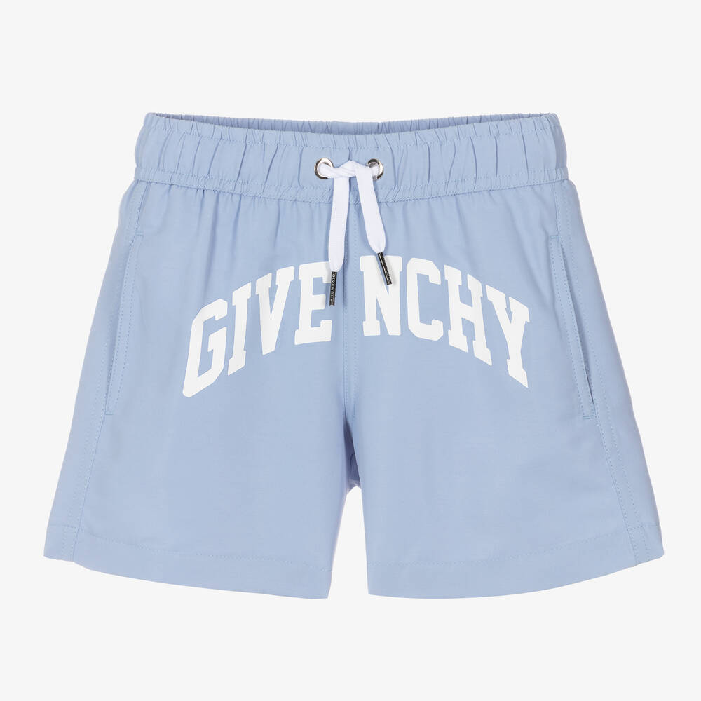 Givenchy - Boys Blue Swim Shorts | Childrensalon
