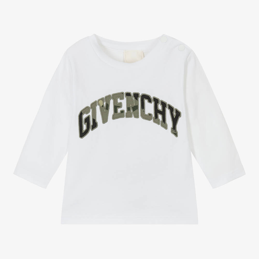 Givenchy - Boys White Cotton Top | Childrensalon