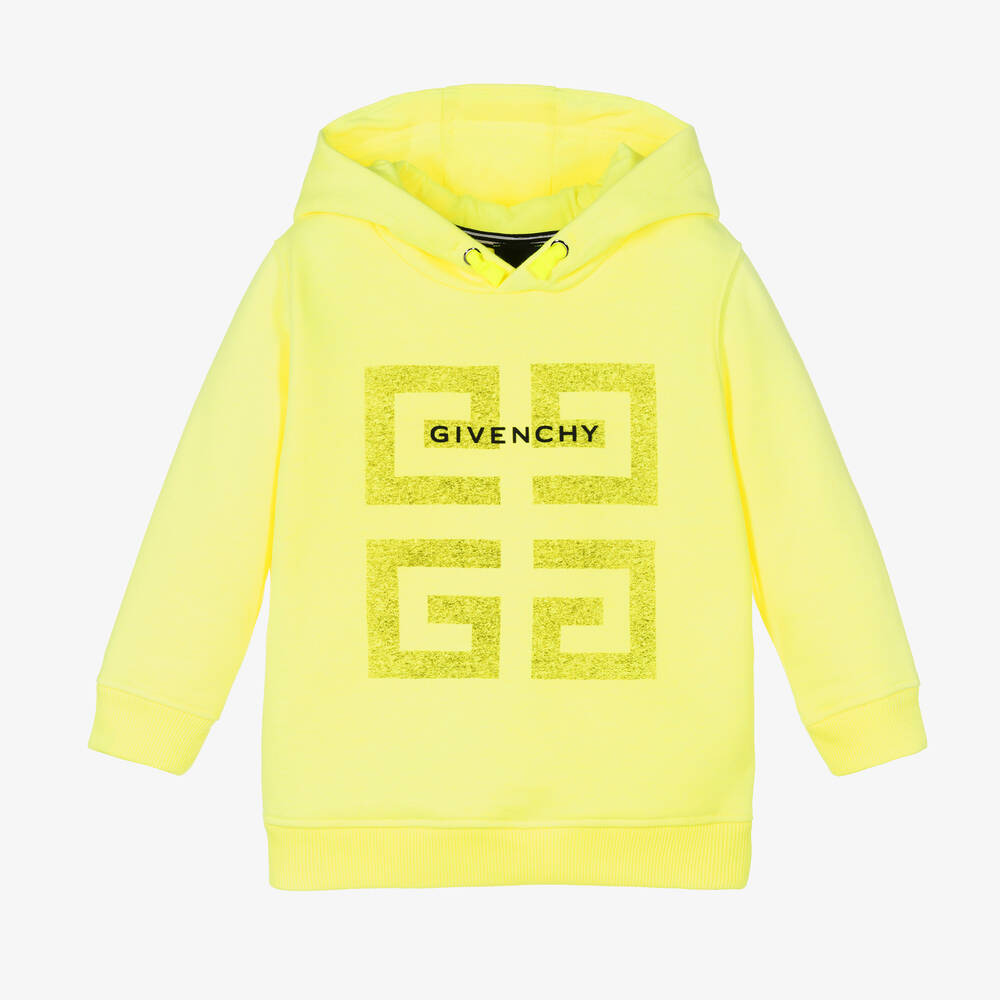 Givenchy - Boys Yellow 4G Logo Hoodie | Childrensalon