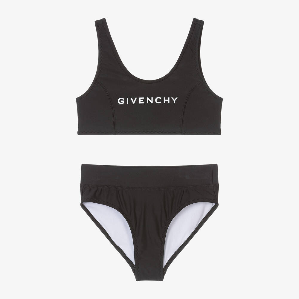 Givenchy - مايو بيكيني لون أسود للبنات | Childrensalon