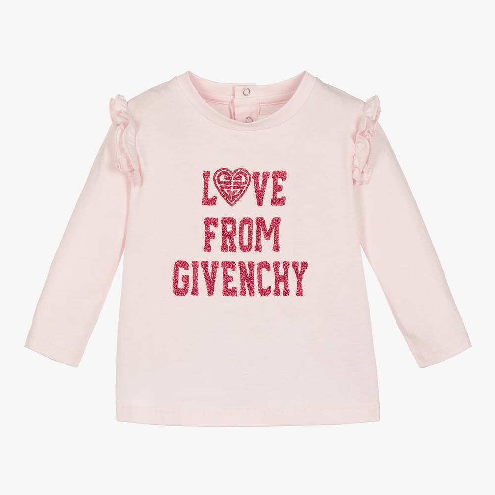 Givenchy Babies' Girls Pink Cotton Jersey T-shirt