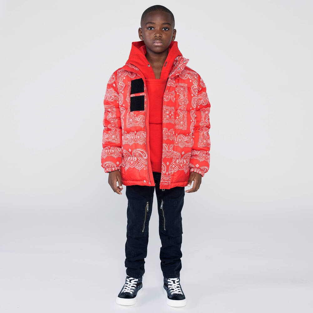 Givenchy - Red Bandana Print Down Jacket | Childrensalon