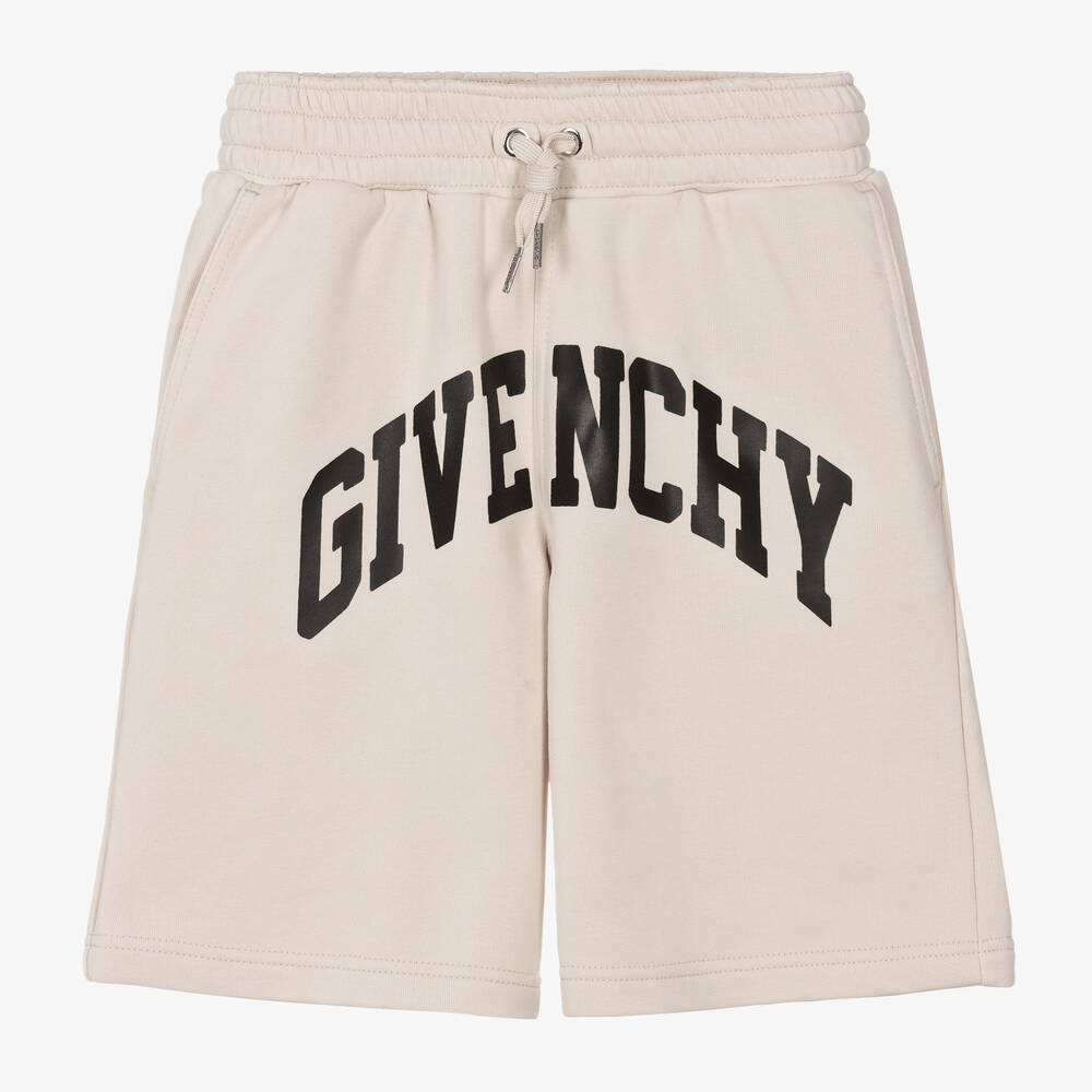 Givenchy - شورت قطن جيرسي لون بيج للمراهقين | Childrensalon