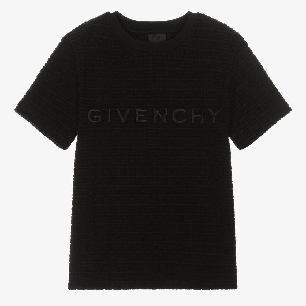 Givenchy - Teen Boys Black 4G Cotton T-Shirt | Childrensalon