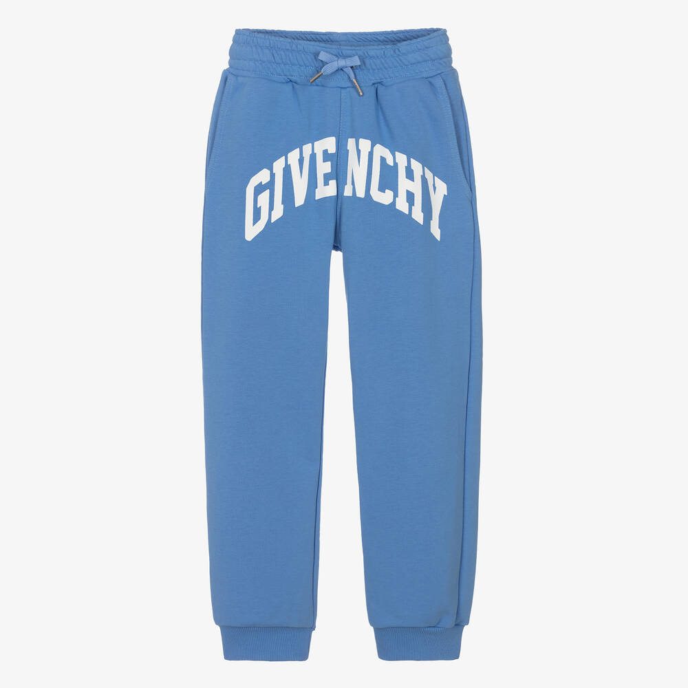 Givenchy - Teen Boys Blue Cotton Joggers | Childrensalon