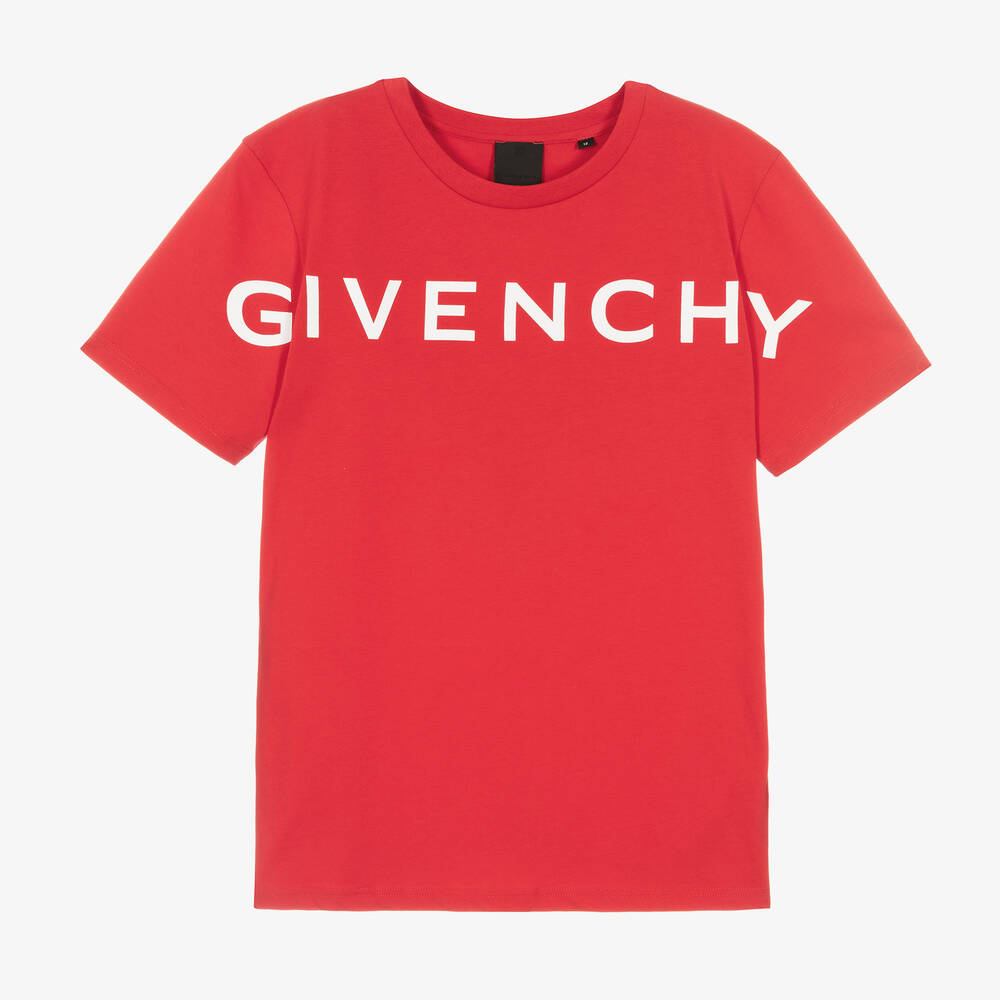 Givenchy - Teen Boys Red Cotton T-Shirt | Childrensalon