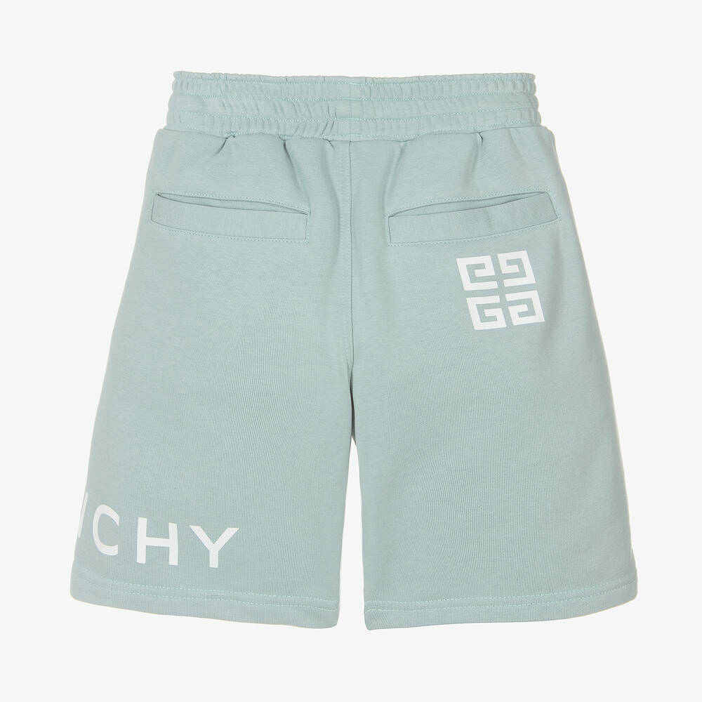 Givenchy - Teen Boys Sage Green Cotton Shorts | Childrensalon