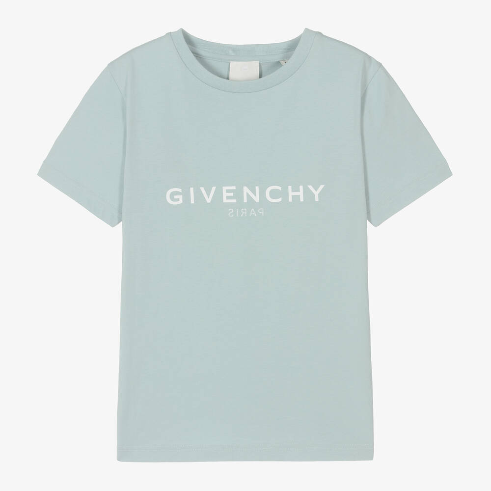 Givenchy Teen Boys Sage Green Cotton T-shirt
