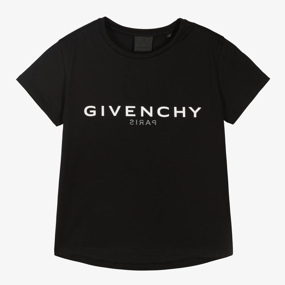 Givenchy - Teen Girls Black Logo T-Shirt | Childrensalon