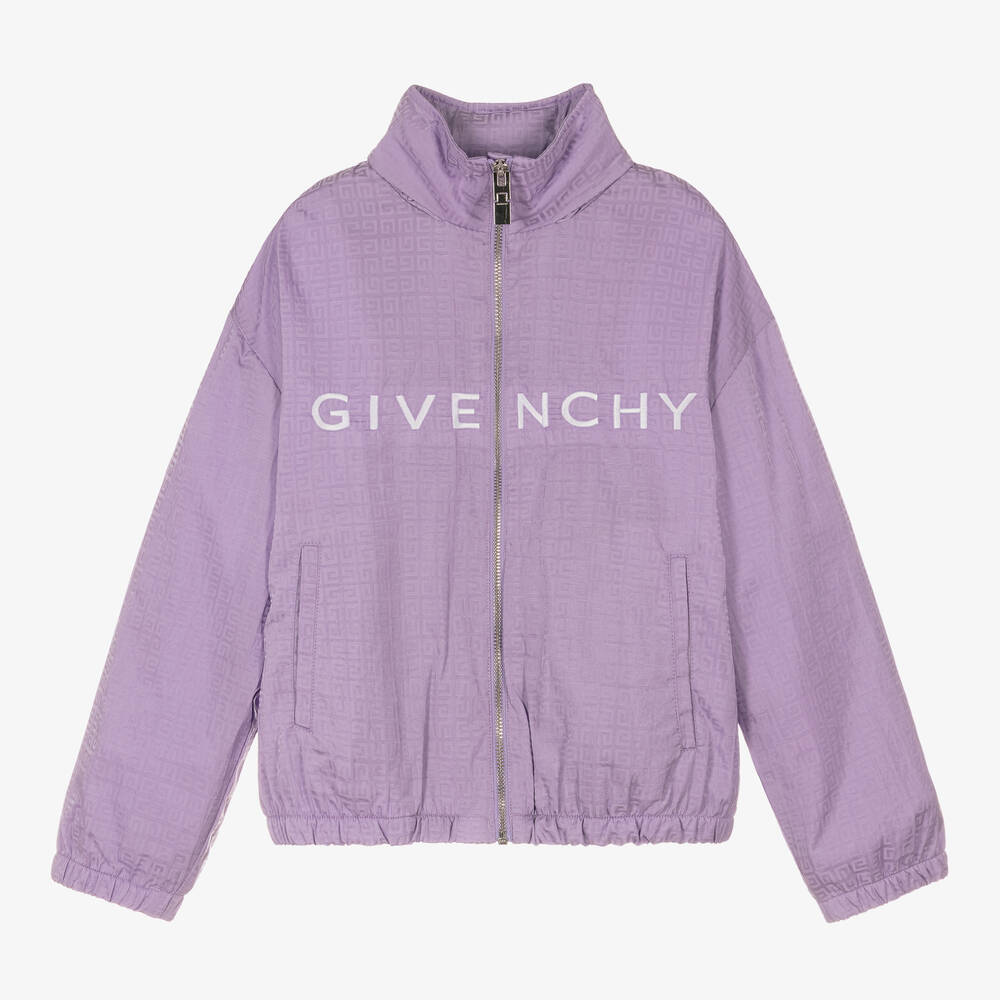 Givenchy Teen Girls Lilac Purple 4g Logo Jacket