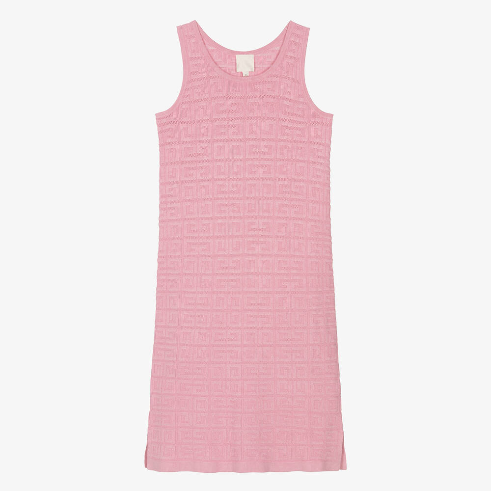 Givenchy - Teen Girls Pink 4G Knitted Midi Dress | Childrensalon