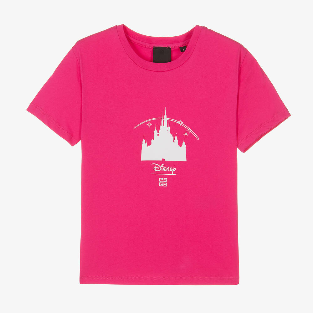Givenchy Kids' Disney-print Organic-cotton T-shirt In Pink